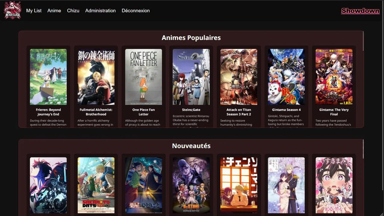 Catalogue principal de NexusClash